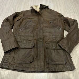 Outback Trading Co Woodbury Sherpa lined Jacket Women Size Medium Waxed